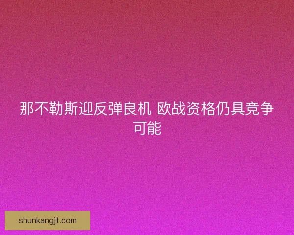 那不勒斯迎反弹良机 欧战资格仍具竞争可能